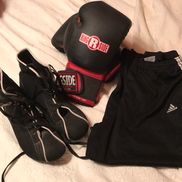 boxing gloves and shoes